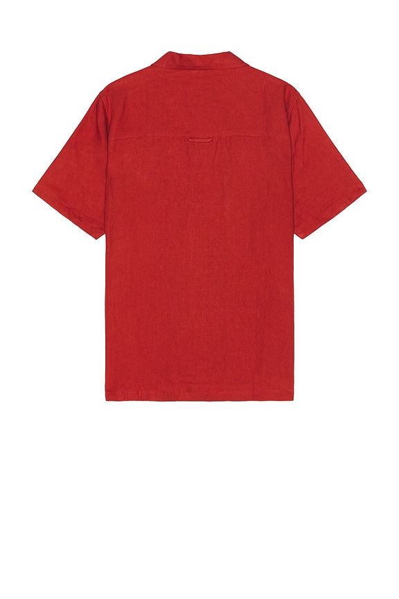 view 2 of 4 CAMISA STACHIO in Deep Red Sol Stripe Embroidery