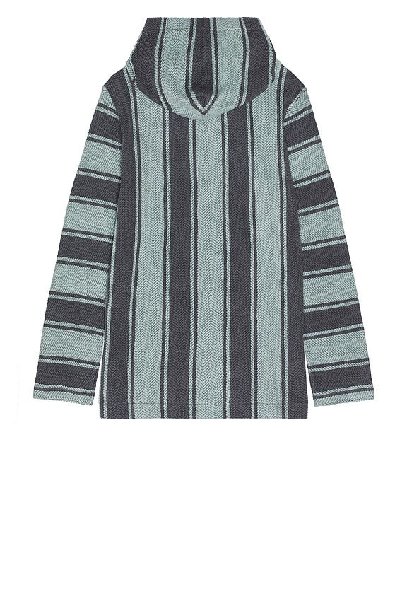 view 2 of 4 SWEAT À CAPUCHE WHITEWATER in Teal Channel Stripe