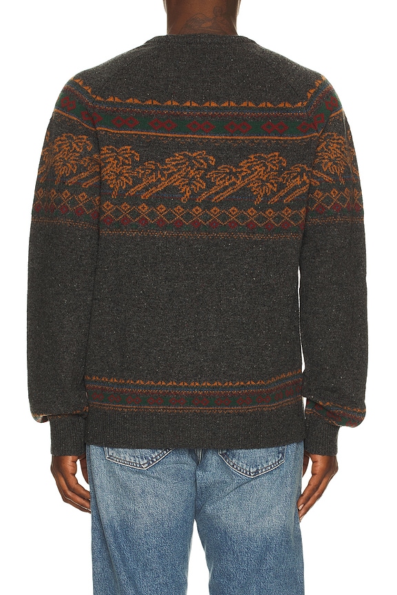 view 2 of 4 Donegal Crew Neck Sweater in Charcoal Coast Fairisle