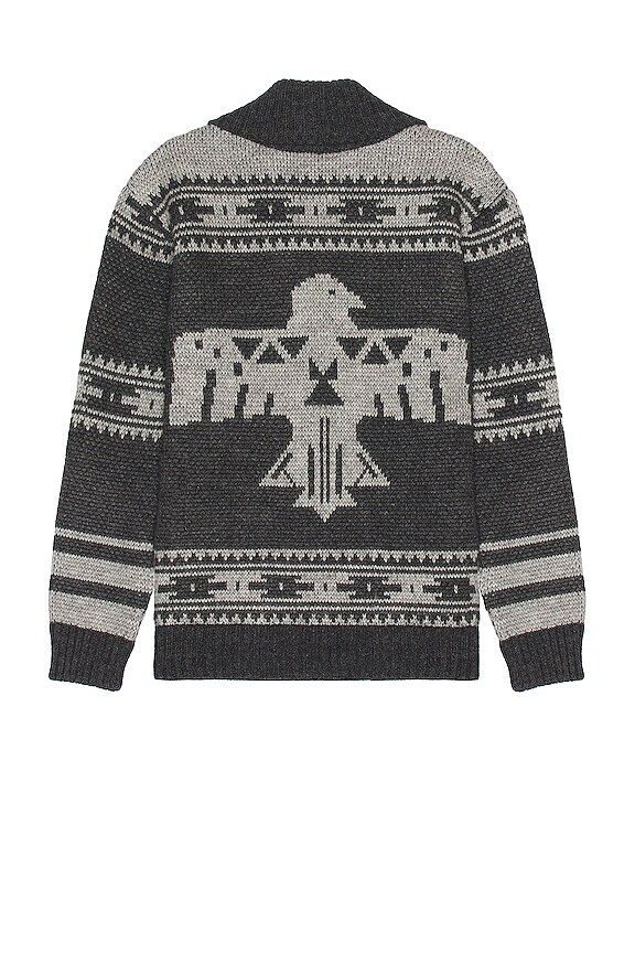 view 2 of 3 SPJ Thunderbird Cardigan in Black & Ivory Thunderbird