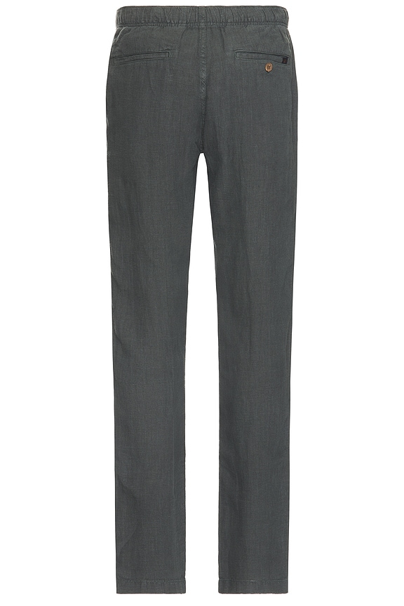 view 2 of 5 Linen Drawstring Pants in Washed Black