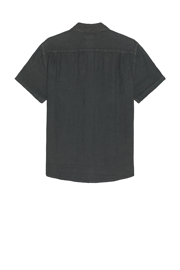 view 2 of 4 Short Sleeve Palma Linen Shirt in Washed Black Basketweave