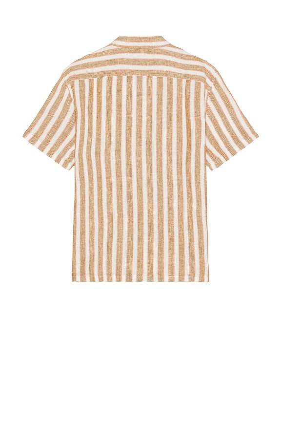 view 2 of 5 Palma Linen Camp Shirt in Sienna Valley Stripe