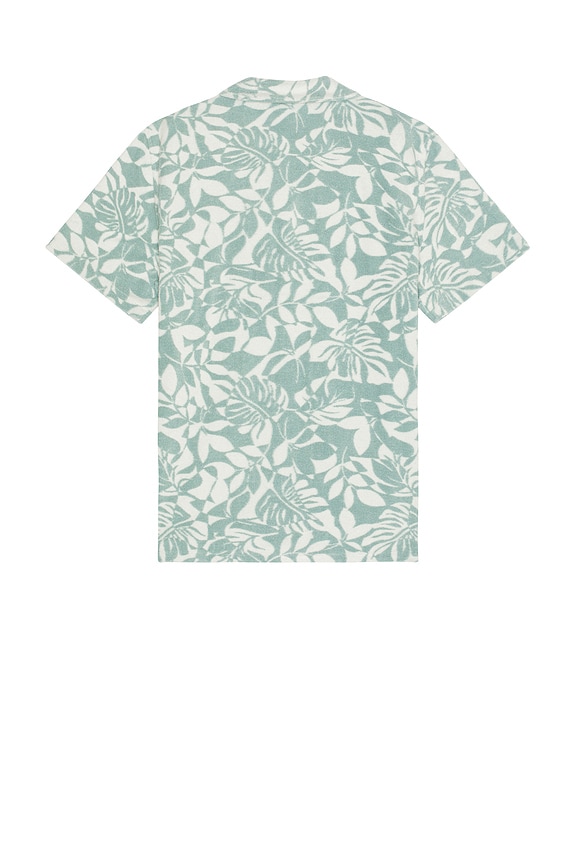 view 2 of 4 Cabana Towel Terry Shirt in Poolside Foliage Teal