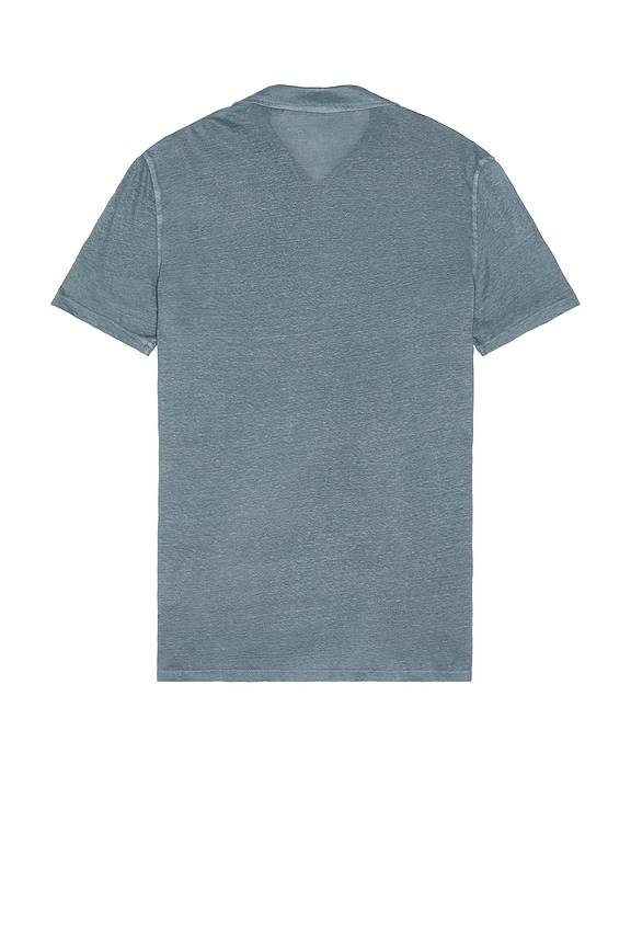 view 2 of 4 Linen Polo in Deep Marine