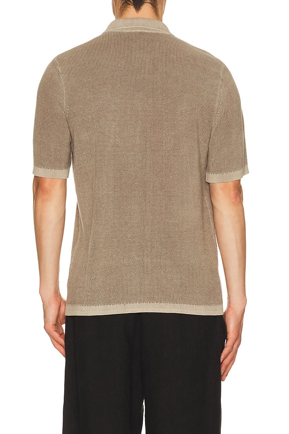 view 2 of 4 Short Sleeve Sunwashed Knitted Shirt in Island Brown