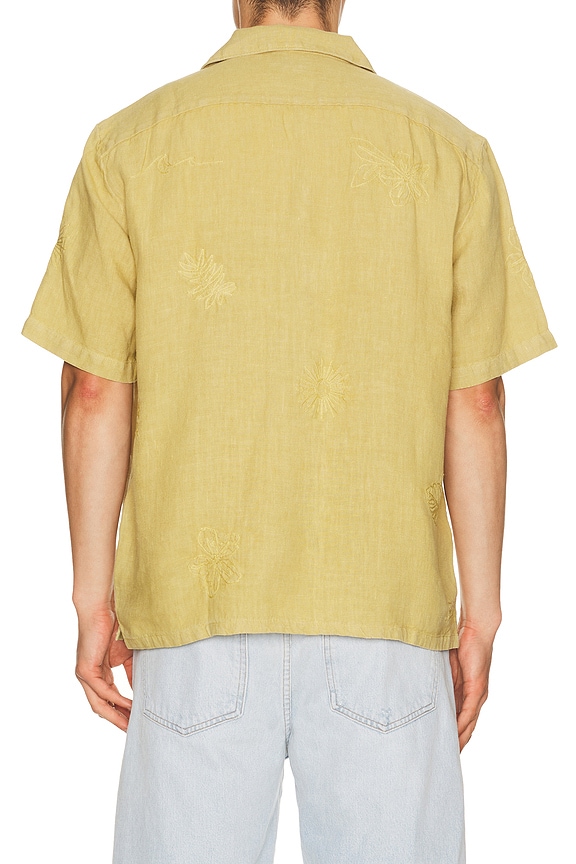 view 2 of 5 Short Sleeve Embroidered Shirt in Island Wheat