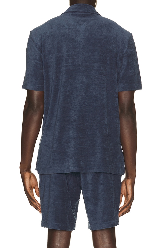 view 2 of 4 Cabana Towel Terry Surf Stripe Polo in Deep Navy