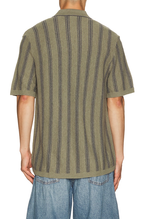 view 2 of 4 CHEMISE in Olive Safari Stripe