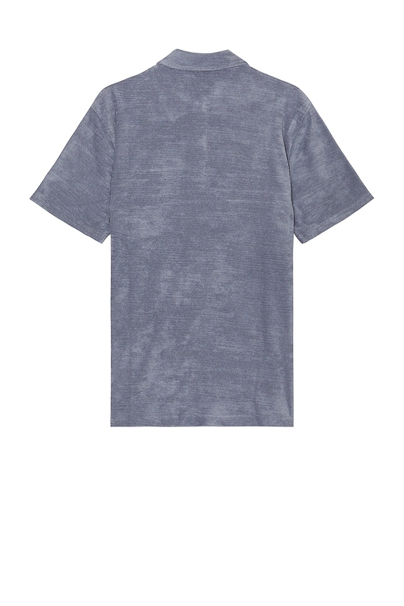 view 2 of 3 Cabana Towel Terry Surf Stripe Polo in Stormy Sky