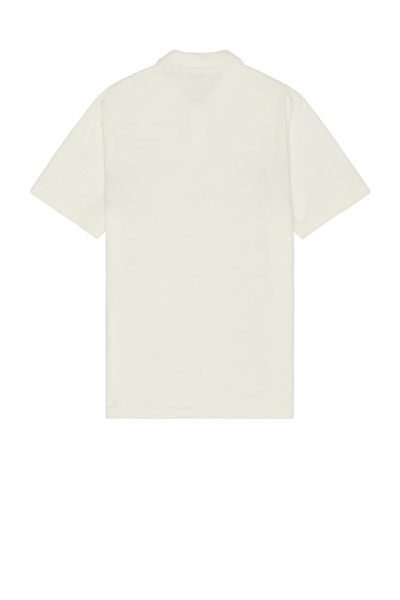 view 2 of 3 Cabana Towel Terry Surf Stripe Polo in Vintage White
