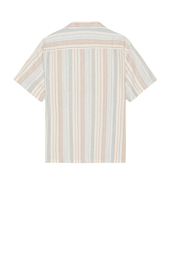 view 2 of 3 Short Sleeve Breeze Camp Shirt in Golden Beach Stripe
