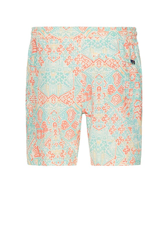 view 2 of 3 Shorelite Swim Trunk in Tropic Cay Block Print