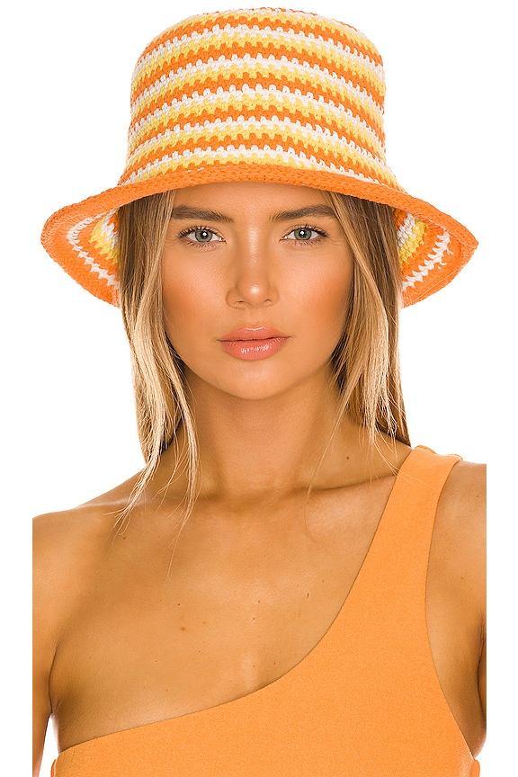 FAITHFULL THE BRAND Crochet Bucket Hat in Yellow Tones REVOLVE