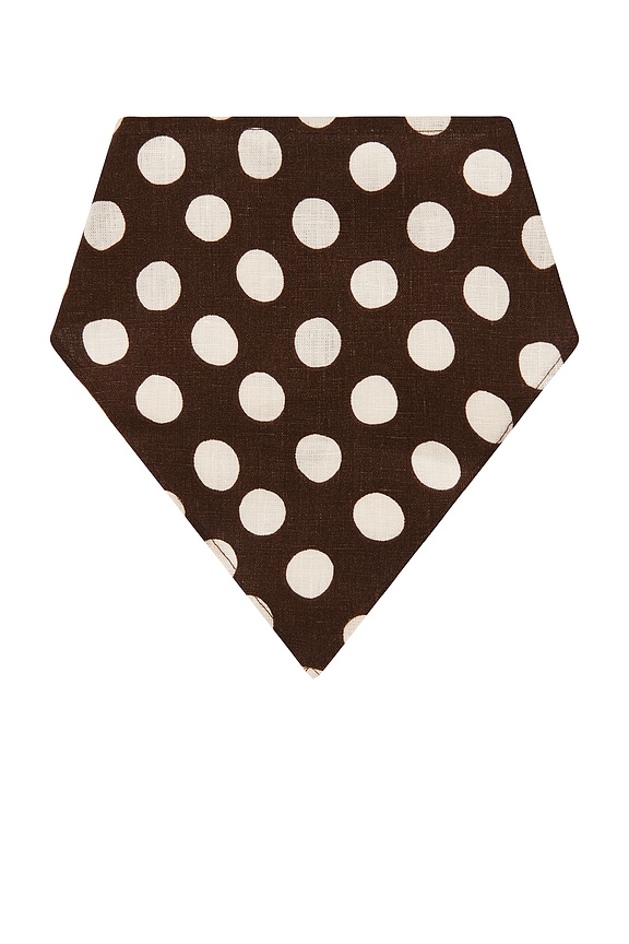 view 2 of 3 Simona Head Scarf in Cioccolato Dot