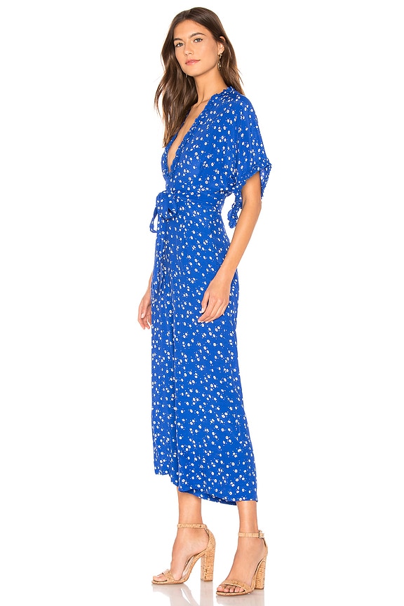 view 2 of 3 La Villa Jumpsuit in Cobalt Betina Floral