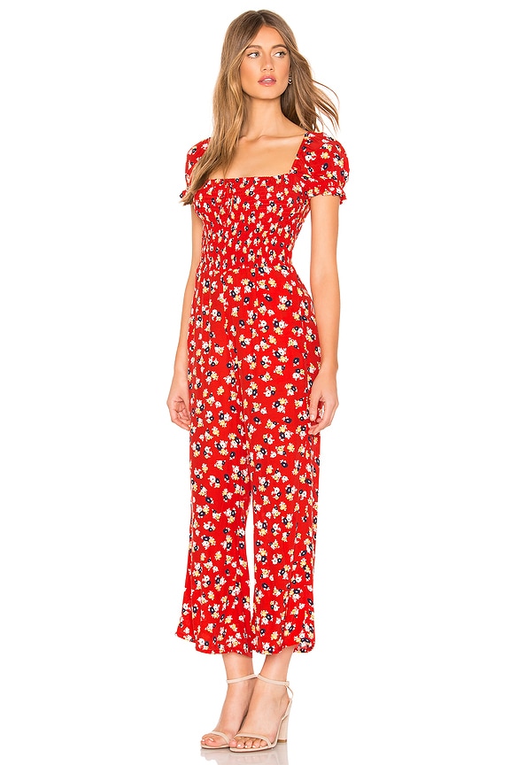view 2 of 3 Della Jumpsuit in Red Jasmine Floral