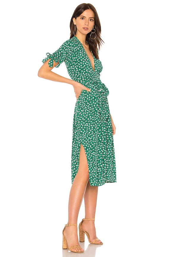 view 2 of 3 Nina Midi Dress in Vintage Bloom Print Green