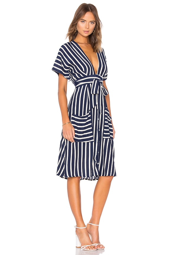 view 2 of 3 ROBE MILAN in Mazur Stripe Print Navy