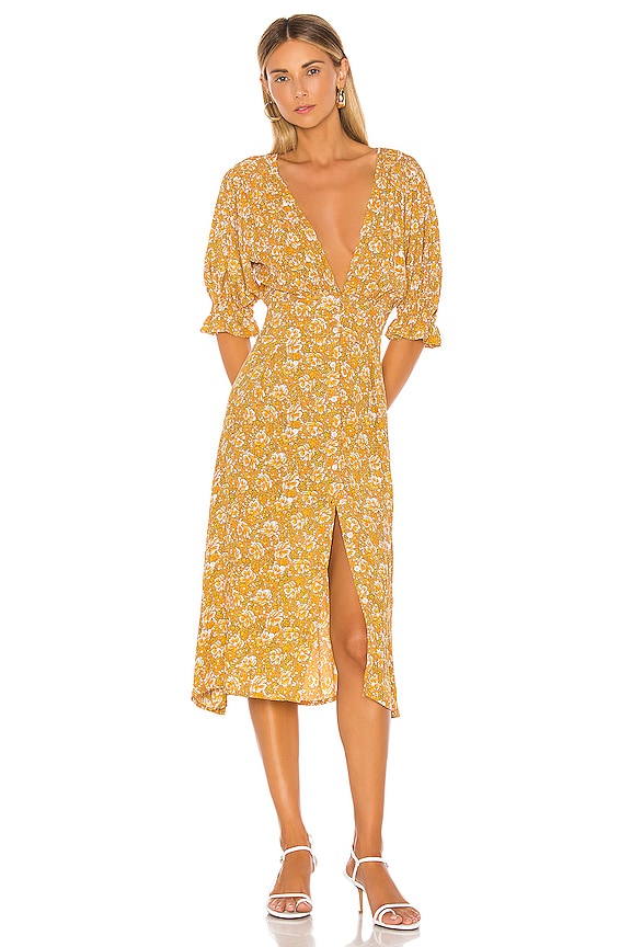 view 1 of 3 ROBE RAFA in Saffron Delphine Floral