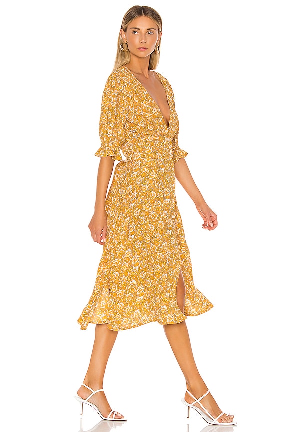 view 2 of 3 ROBE RAFA in Saffron Delphine Floral