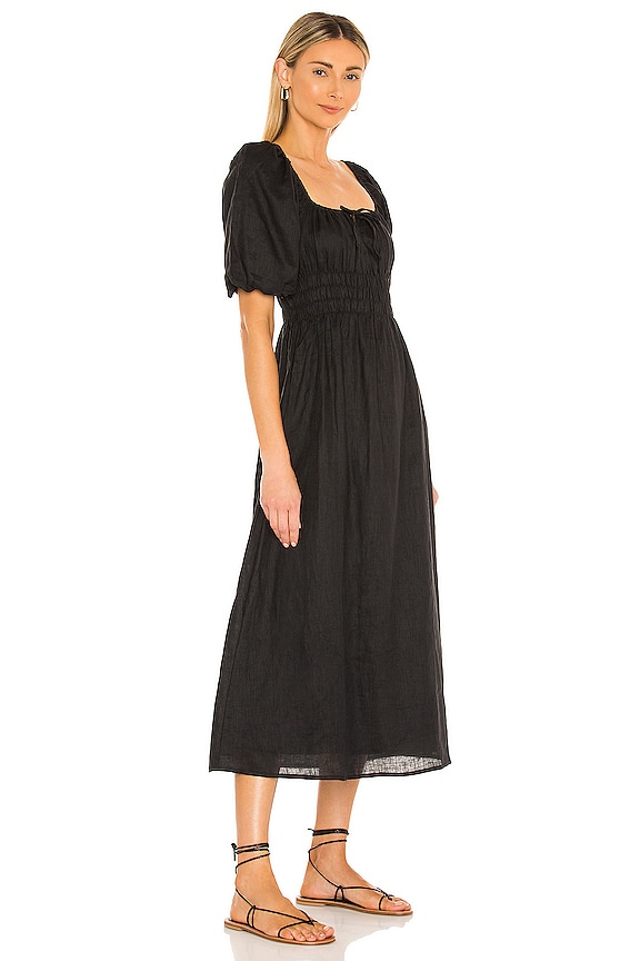 view 2 of 3 ROBE MI-LONGUE MAURELLE in Plain Black