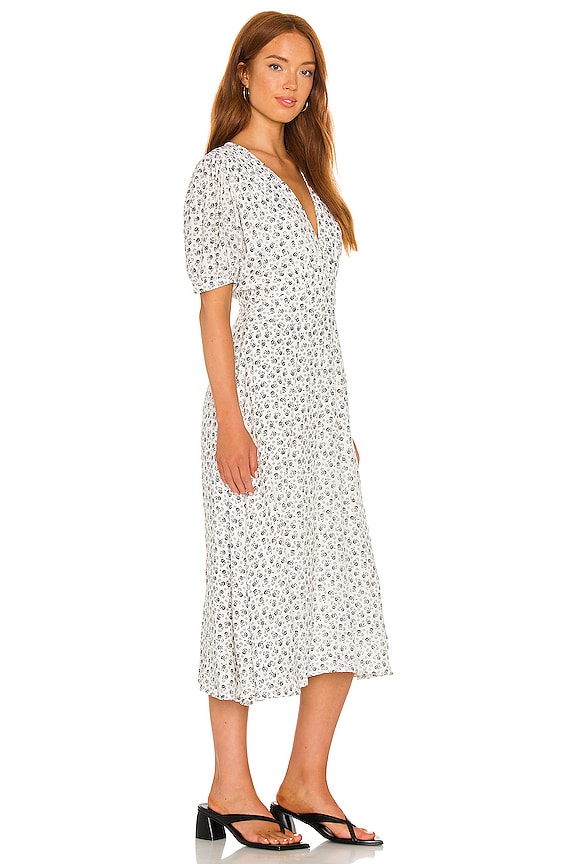 view 2 of 3 ROBE MI-LONGUE SONJA in La Bleu Floral Print