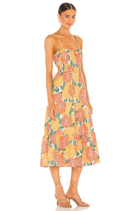 view 2 of 3 SHALOOM ミディ丈ドレス in Mariposa Floral Print