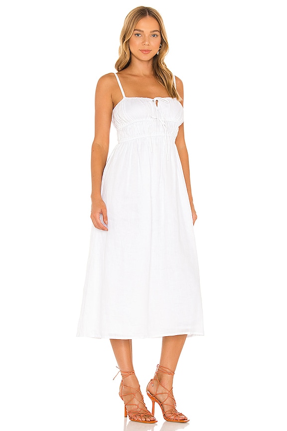 view 2 of 3 Francesca Midi Dress in Plain White