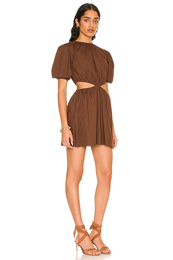 view 2 of 3 Adelfia Mini Dress in Plain Dark Chocolate