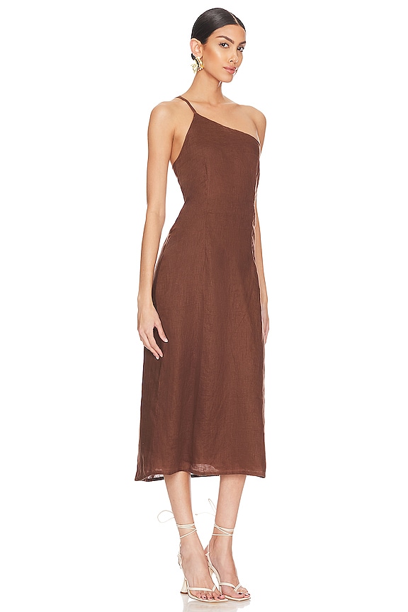 view 2 of 3 ROBE MI-LONGUE SOKO in Chocolate