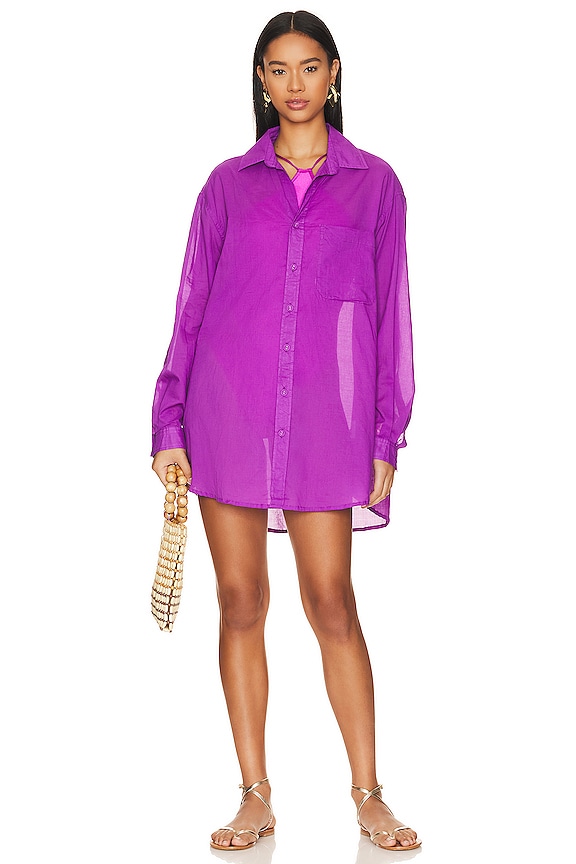 view 2 of 4 VESTIDO CAMISERO MONITA in Violet