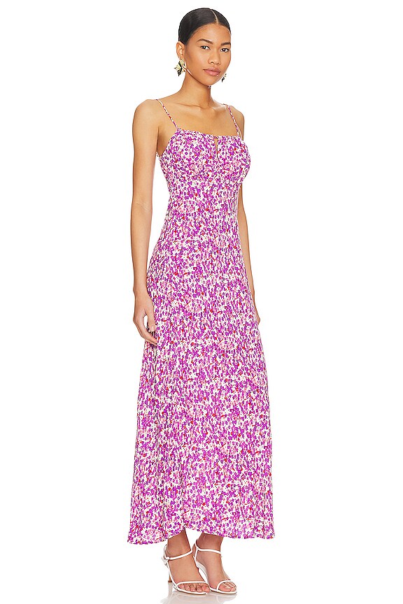 view 2 of 3 ROBE MI-LONGUE SAN PAOLO in Lou Floral Print Violet