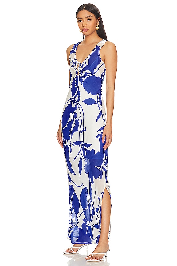 view 2 of 3 MAXIVESTIDO NICOLA in Termini Floral Blue