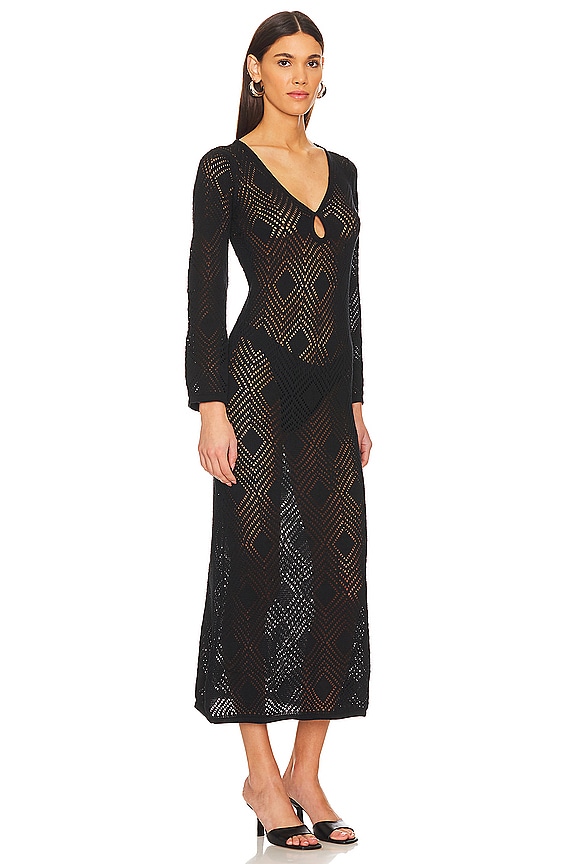 view 2 of 3 SERENA POINTELLE 미디 원피스 in Black