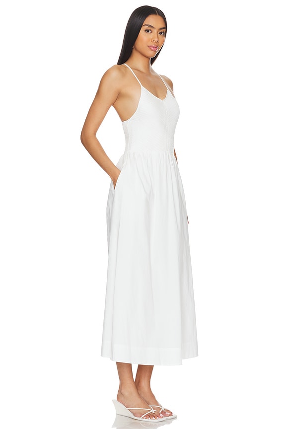 view 2 of 3 Camera Midi Dress in White