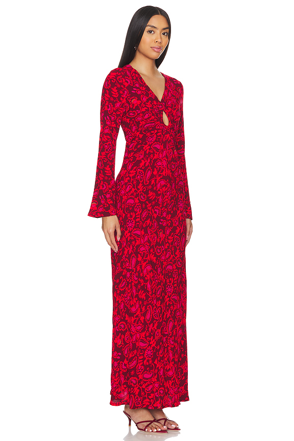 view 2 of 3 ROBE MAXI SANTINO in Selcetta Paisley Red