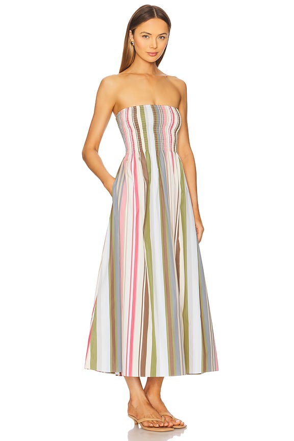 view 2 of 3 ROBE MI-LONGUE JAMIE in Meleu Stripe Multi