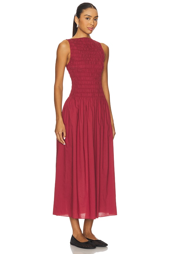 view 2 of 3 ROBE MI-LONGUE MARGOT in Rhubarb