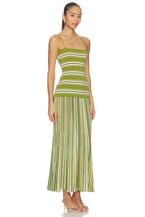 view 2 of 4 VESTIDO ESENIA in Ombre Stripe Macro Juniper