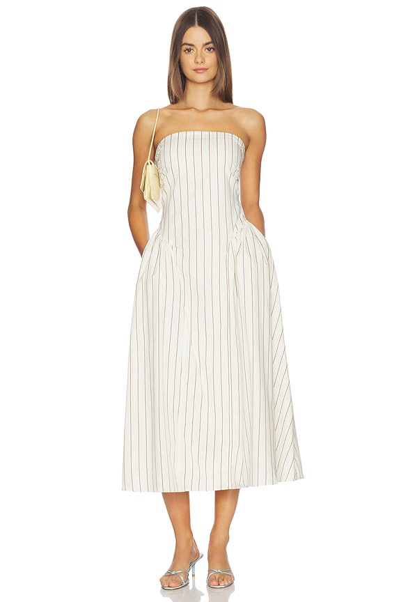 view 1 of 4 ROBE BENETTA in Fiori Stripe Lemon