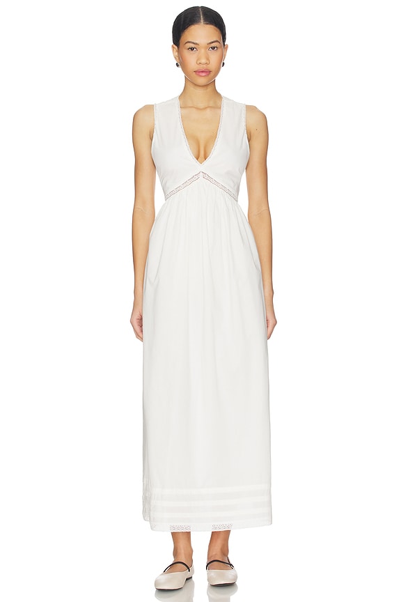 view 1 of 3 Fiora Midi Dress in Fresco Lace White