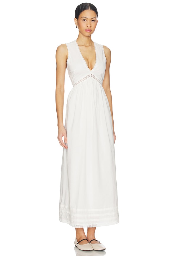 view 2 of 3 Fiora Midi Dress in Fresco Lace White