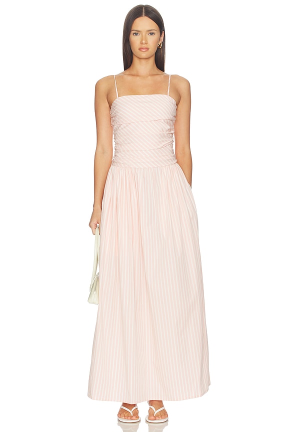 view 1 of 4 Portlligat Maxi Dress in Carmen Stripe & Peony White
