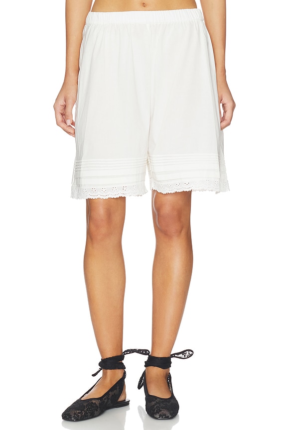 view 1 of 6 Filomena Short in Fiore Lace White