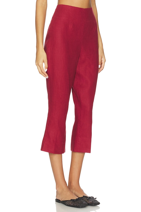view 2 of 6 Valeria Capri Pant in Wine