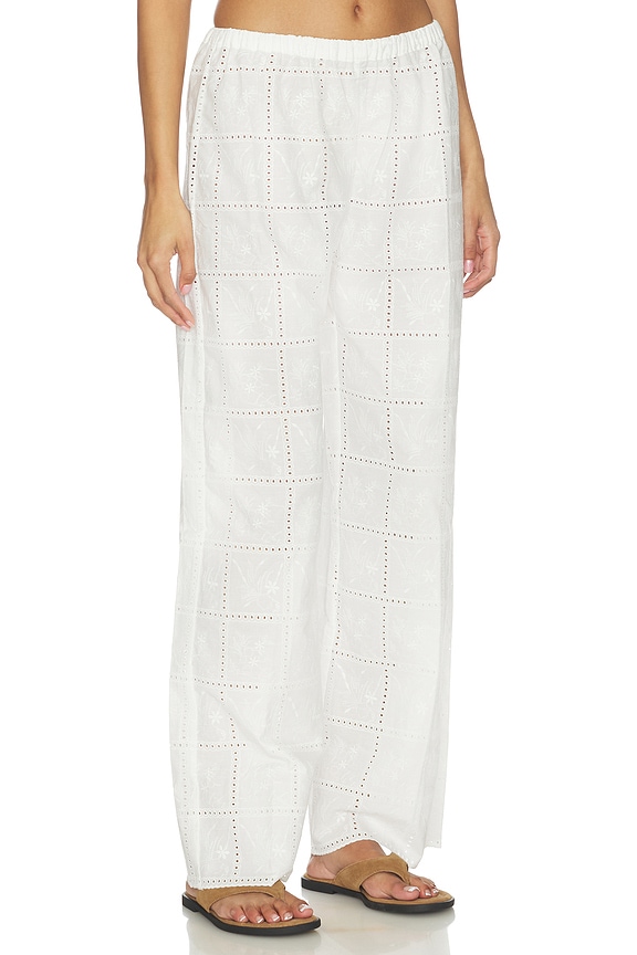 view 2 of 6 Mora Pant in Handkerchief Broderie White