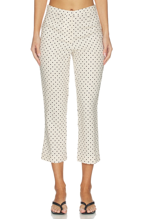 view 1 of 6 Iria Capri Pant in Lola Polka Dot Cream & Black