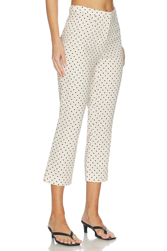 view 2 of 6 Iria Capri Pant in Lola Polka Dot Cream & Black