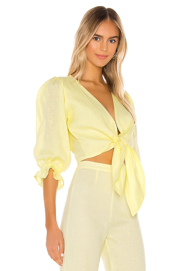 view 2 of 4 Jacinta Top in Plain Daffodil Yellow